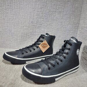 Harley-Davidson Baxter II Mens Size US 12 Black Leather High Top Sneakers D93341